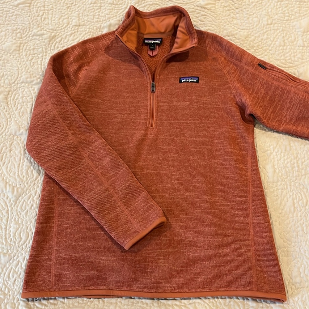 Patagonia W’s Better Sweater 1/4 Zip Performance Fleece Pullover L~Century Pink - Picture 1 of 12
